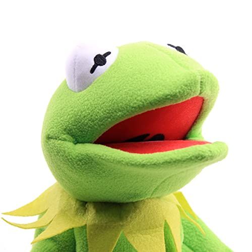 Frog hand puppet plush toy from The Muppets Show, soft stuffed frog doll suitable for kids' pretend play and imaginative fun.