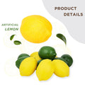 Set of 12 artificial lemons and limes, realistic fake fruit for kitchen and party decor, ideal for home and events