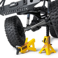 Four simulated jack brackets for toy cars and trucks, used for remote control tire replacement in ride-on vehicles by Everything Baby.