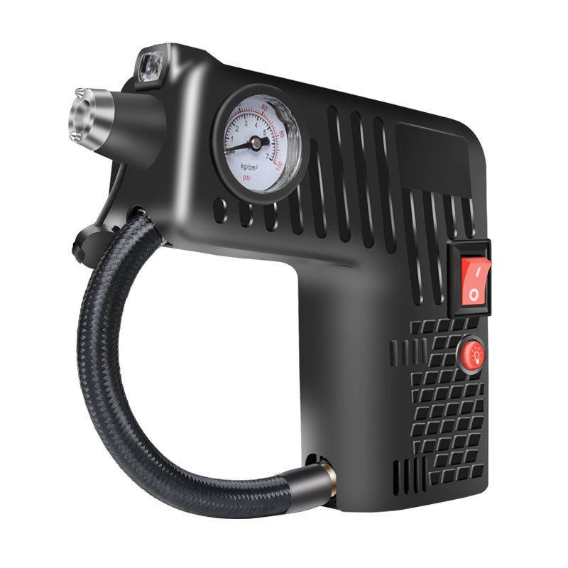 Portable 12V electric car inflation pump with 3-meter cable for automotive and ride-on car inflation by Everything Baby.