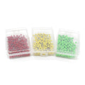 Set of 2000 retro metallic color map tacks with 15mm beads, ideal for soft wood, cloth boards, and paperboard crafting projects.