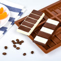 Silicone chocolate bar molds for making protein and energy bars, food-grade and break-apart design, packaged in a set of two.