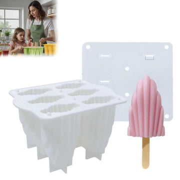 Silicone reusable popsicle molds for kids, BPA-free, easy-release ice cream and popsicle molds for healthy frozen treats.