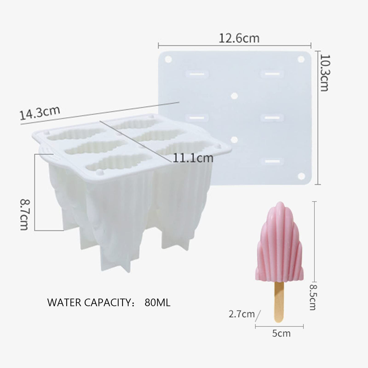 Silicone reusable popsicle molds for kids, BPA-free, easy-release ice pop molds, ideal for making frozen treats for children.