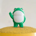 Cute 3.3-inch Rebellious Frog figurine by Everything Baby, outdoor frog garden statue, perfect for kids' art and garden décor.
