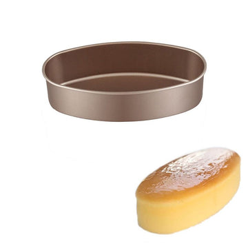 Non-stick cheesecake baking pan by Everything Baby, oval-shaped carbon steel mold for baking bread and desserts.
