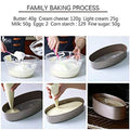 Non-stick oval-shaped baking pan by Everything Baby, food-grade carbon steel for baking cakes, cheesecakes, and bread.