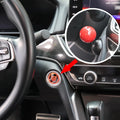 Red car push-to-start button lever, automotive ignition switch for ride-on cars, branded Everything Baby, resembles a car engine start button.