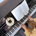 Wooden Circle of Fifths musical educational toy wheel for kids, 12cm diameter, helps musicians learn chords and melodies.