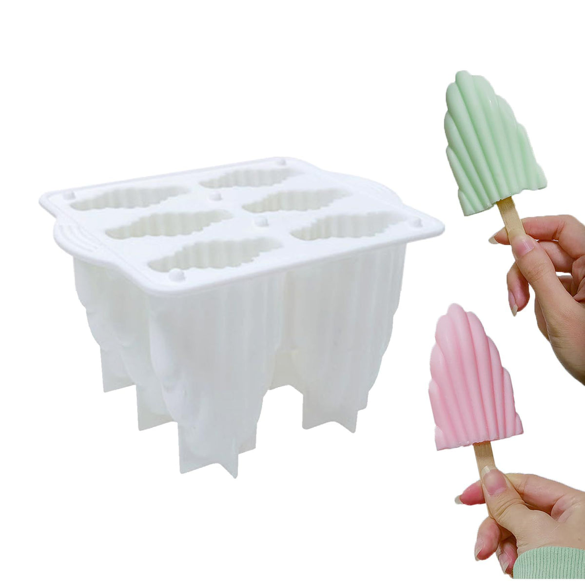 Silicone reusable popsicle molds for kids by Everything Baby, BPA-free with easy-release design for making ice pops and frozen treats.