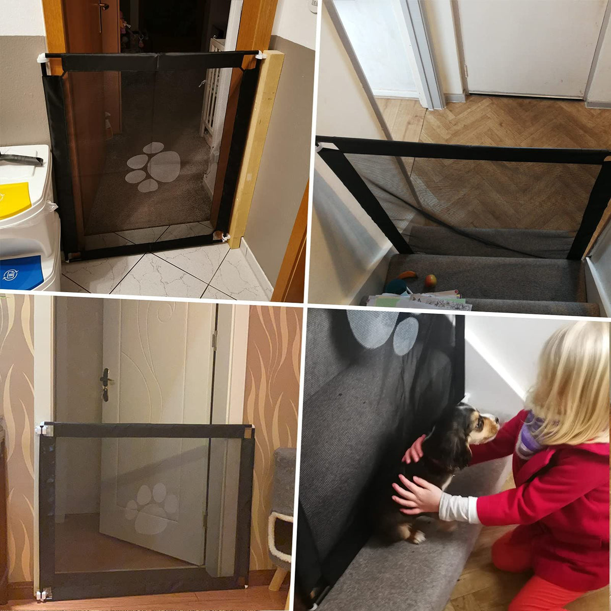 Magic Pet Gate by Everything Baby, 39.3x31.5-inch mesh safety gate for dogs and cats, ideal for stairs, doorways, and hallways