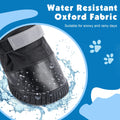 Black waterproof and snowproof dog shoes, XL size, designed to keep medium and large dogs dry in rain and snow.