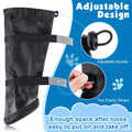 Black waterproof and snowproof dog long tube shoes in XL size, designed for medium and large dogs by Everything Baby.