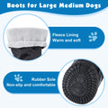 Black waterproof and snowproof dog long tube shoes in XL size, designed for medium and large dogs, by Everything Baby.