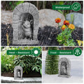 Playful mouse garden decor statue, outdoor stone figurine of a mouse, suitable for indoor or outdoor decoration.