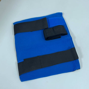 Large flexible gel ice pack with straps for hot cold therapy, ideal for shoulder, back, hip pain relief, by Everything Baby.