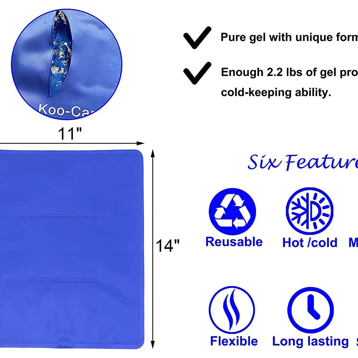 Large flexible gel ice pack with straps for hot cold therapy, ideal for shoulder, back, hip pain relief, by Everything Baby.