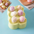Six colorful silicone mini popsicle molds in cute animal shapes for kids, ideal for homemade ice pops, BPA-free, from Everything Baby.