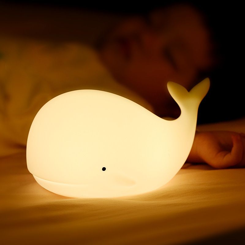 Silicone nursery night light by Everything Baby, beach-themed decor desk lamp for toddlers and kids, ideal for bedroom and pretend play.