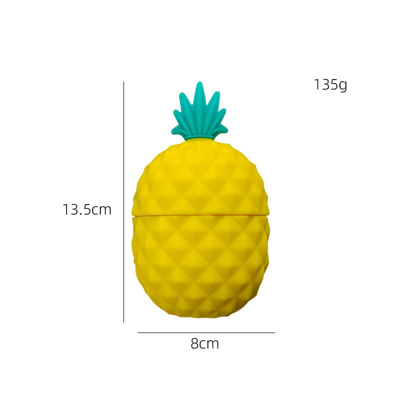 Pineapple-shaped silicone ice roller for face, eyes, and neck, designed for facial beauty and skincare.