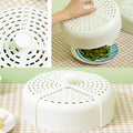 White round foldable cover tent for baby and kids' pretend play, serving as a protective dining table lid from Everything Baby.