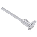 Vernier caliper measuring tool with dual inch/metric scale, professional-grade carbon steel, used for precise measurements.