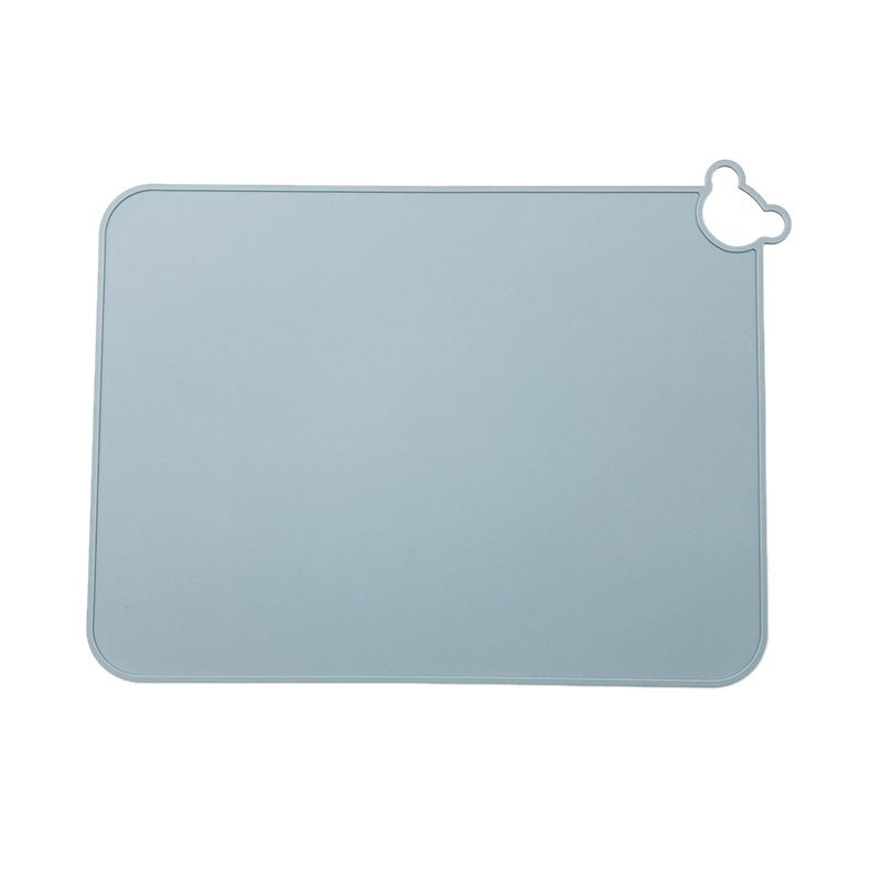 Set of five silicone placemats for baby and kids, food-grade non-slip table mats for toddler dining and pretend play.