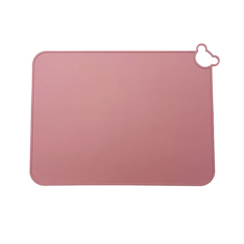 Set of 5 silicone placemats for baby and kids, food grade, non-slip, portable toddler table mats for dining and pretend play.