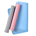 Colorful 3-piece kids' food mats by Everything Baby, reusable non-slip table mats for children, lightweight and food-grade.