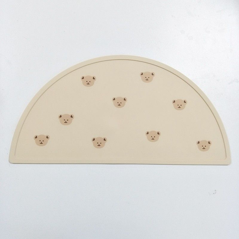 Four colorful silicone placemats for kids and toddlers, non-slip, portable, ideal for baby and kids' dining table play area.