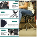 Portable stainless folding camping stool with retractable design for outdoor use, suitable as a foot rest or small outdoor seat.