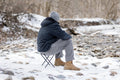 Small foldable camping stool by Everything Baby, outdoor kids' seat for travel, fishing, hunting, hiking, and backpacking adventures.