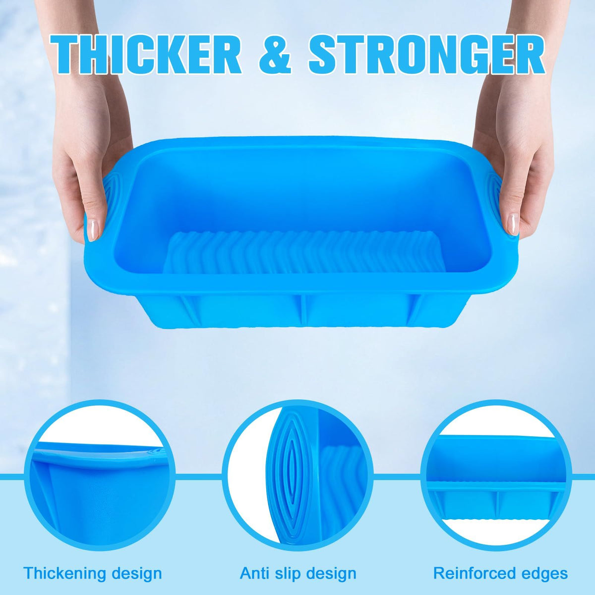 Large silicone ice molds for cold plunge and water chiller, ideal for ice baths and freezing large ice cubes.