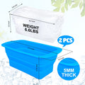 Silicone ice cube mold set with two large, reusable ice trays for big bath cubes, ideal for baby and kids' nursing and feeding.