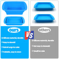 Large silicone ice cube mold by Everything Baby, reusable foldable tray for making big ice blocks for baths or drinks.