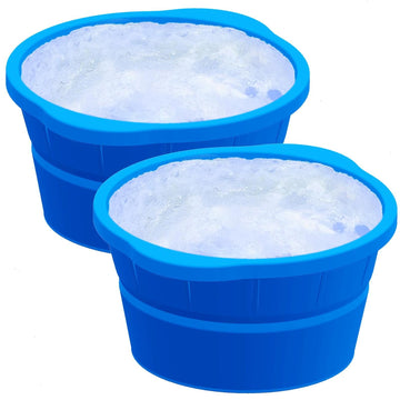Large round silicone ice cube mold for giant ice bricks, reusable and thick, ideal for making extra large ice cubes for drinks.