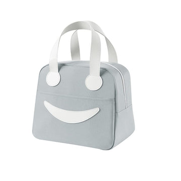 Portable Lunch Bag Mini Lunch Bag Insulated Bag Portable Cute Lunch Bag Outdoor Picnic Bag Ice Bag Outdoor Storage(Small,Grey)