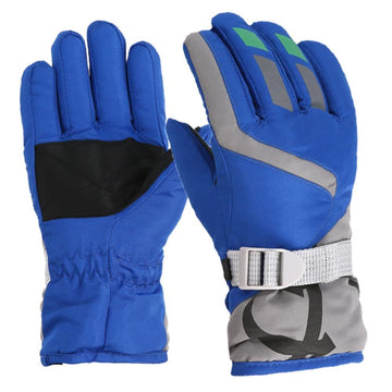 Unisex Boys Girls ð–aterproof Ski & Snow Gloves, Outdoor  Screen Snowboarding Windproof Anti-Drop Mittens (Blue, 11-16 Year)