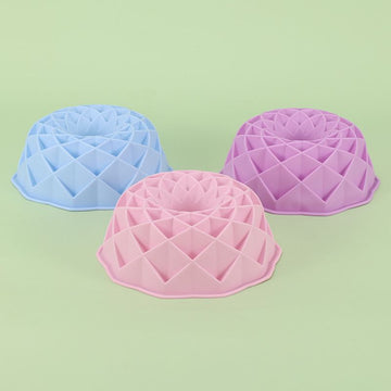 3 PCS aSilicone Cake Pan, Large Round Bread Pie Flan Tart Mold, Whirlwind petal & Bird's Nest Shape Non-Stick Baking