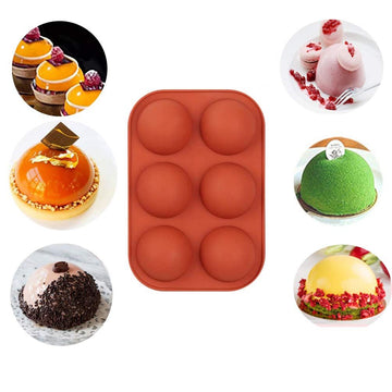 Semi Sphere Silicone Mold, Baking Mold for Making Hot Chocolate Bomb, Cake, Jelly, Dome Mousse - Diameter-2"
