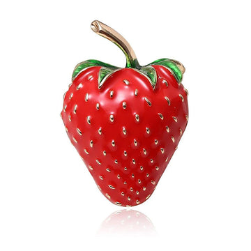 Cute Enamel Brooch Pins for Women Gift Strawberry Dripping Oil Red Fruit Brooches
 Brooch Strawberry Brooch Child Cartoon
