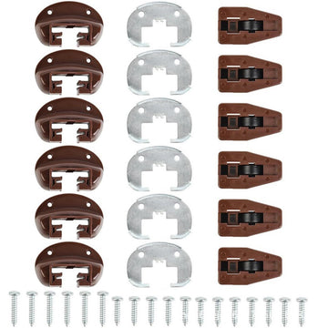 Drawer Slides 6 Sets Plastic Drawer Guide Undermount Universal Drawer Stopper with Roller for Drawe Replacement Parts