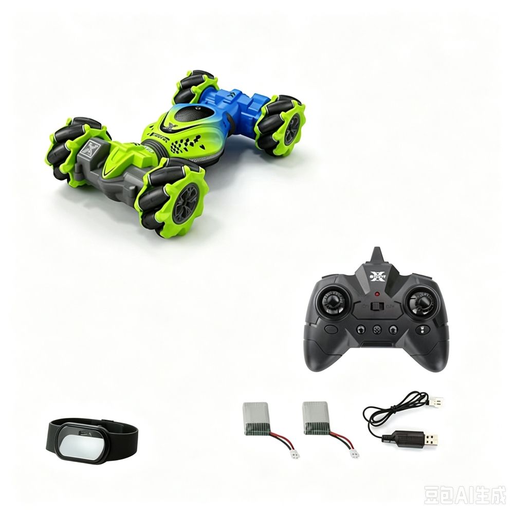 Gesture RC car for kids, hand-controlled stunt car with drift and twist features, 2.4GHz remote control, suitable for boys and girls.