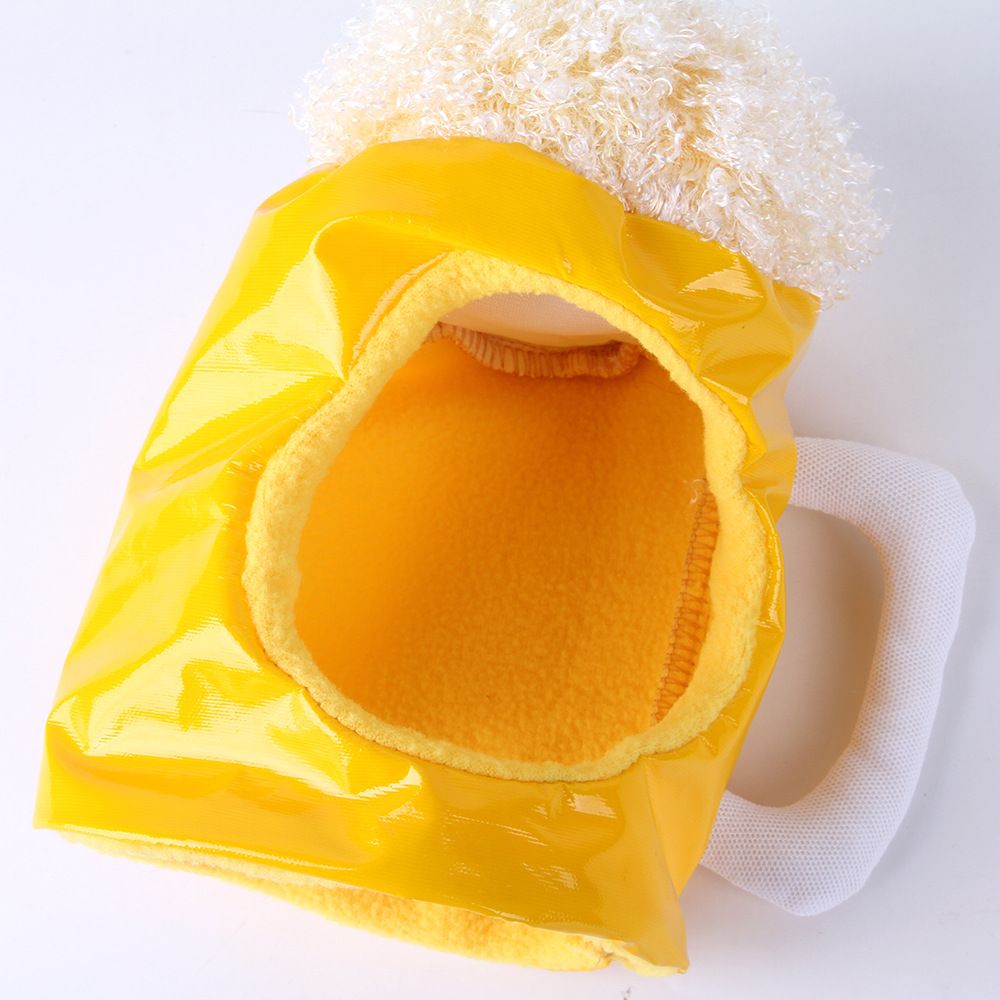 Adorable pet hat shaped like a yellow duck with bunny, strawberry, and tiger designs for cats, kittens, small puppies, and babies.