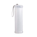 Clear plastic paint brush holder with extendable tube for watercolor and drawing brushes, designed for art and kids' toy storage.