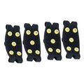 Two pairs of Everything Baby non-slip shoe covers with ice grips, designed for boys' shoes to prevent slipping on ice and snow.