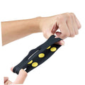 Two pairs of Everything Baby non-slip shoe covers with ice grippers for boys' shoes, designed for walking on ice and snow.