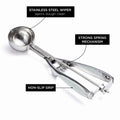 Social Chef stainless steel small cookie scoop for perfect cookies and small ice cream servings, ideal for baking and feeding.