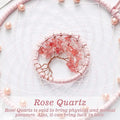 Pink dream catcher with crystal accents for girls' and kids' room decor, featuring a tree of life design, ideal for teen and bedroom decoration.