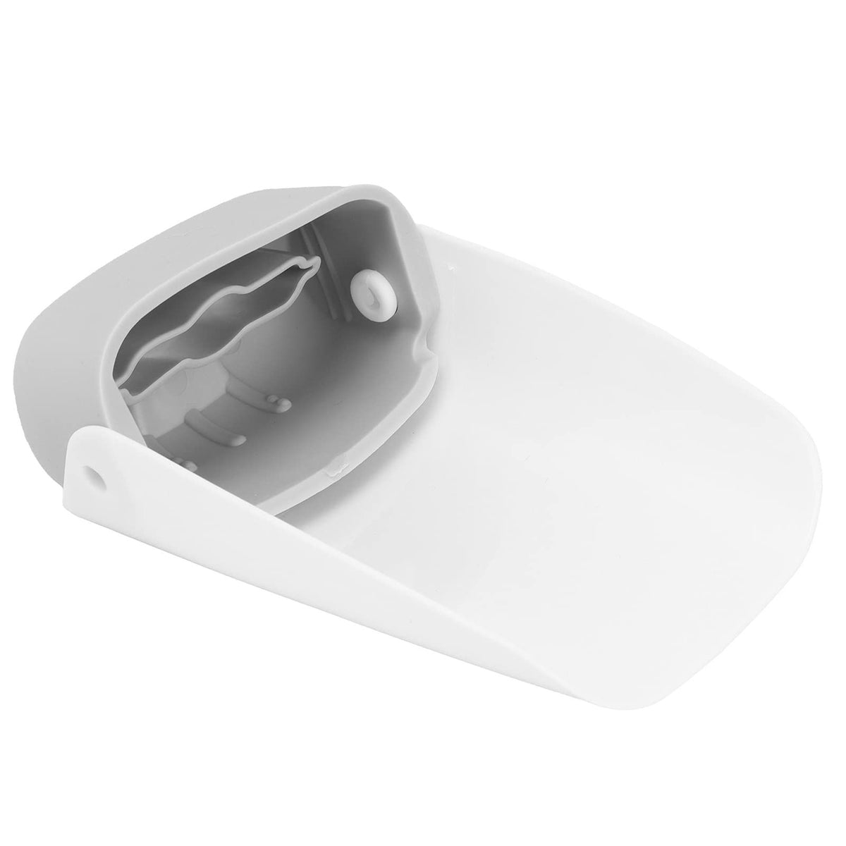 Gray faucet extender and water nozzle for toddlers, portable sink extension spout for baby hand-washing, from Everything Baby.